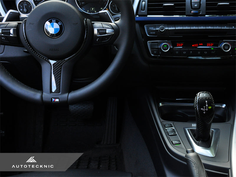 AutoTecknic Carbon Fiber M-Sport Steering Wheel Trim - F22 2-Series | F30 3-Series | F32 4-Series-Interior-Silicon Valley Bimmer