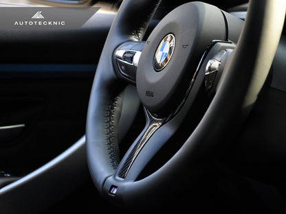 AutoTecknic Carbon Fiber M-Sport Steering Wheel Trim - F22 2-Series | F30 3-Series | F32 4-Series-Interior-Silicon Valley Bimmer