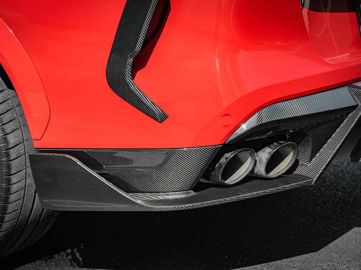 AutoTecknic Carbon Fiber Rear Splitter Set - F96 X6M-Exterior-Silicon Valley Bimmer