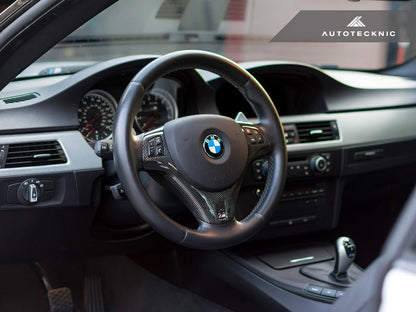AutoTecknic Carbon Fiber Steering Wheel Trim - E9X M3 | E82 1M Coupe-Interior-Silicon Valley Bimmer