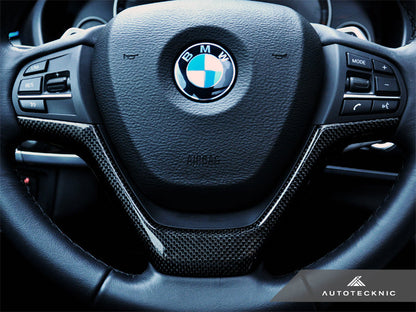 AutoTecknic Carbon Fiber Steering Wheel Trim - F25 X3 | F26 X4 | F15 X5 | F16 X6-Interior-Silicon Valley Bimmer