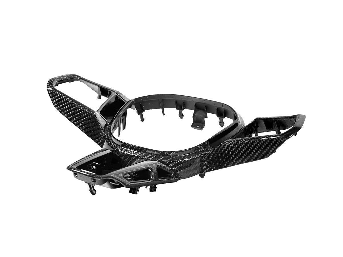 AutoTecknic Carbon Fiber Steering Wheel Trim - G60/ G61 5-Series-Interior-Silicon Valley Bimmer