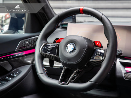 AutoTecknic Carbon Fiber Steering Wheel Trim - G90/ G99 M5-Interior-Silicon Valley Bimmer