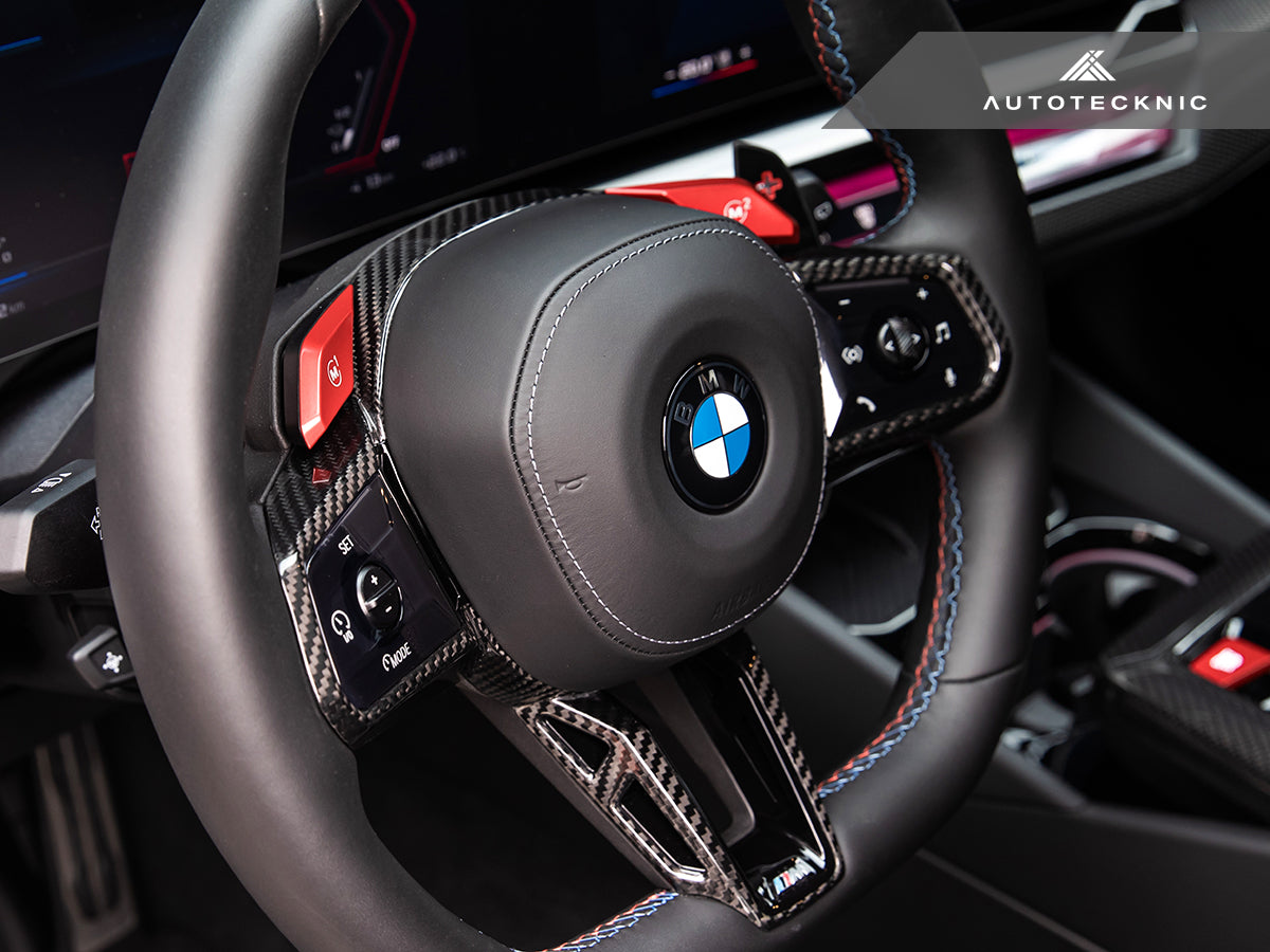 AutoTecknic Carbon Fiber Steering Wheel Trim - G90/ G99 M5-Interior-Silicon Valley Bimmer