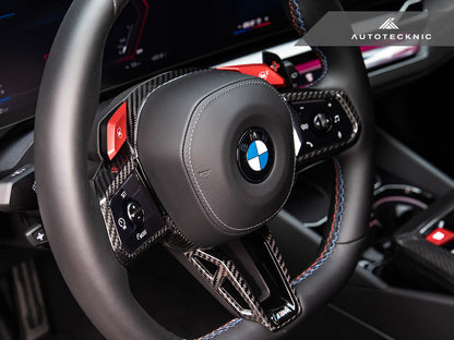 AutoTecknic Carbon Fiber Steering Wheel Trim - G90/ G99 M5-Interior-Silicon Valley Bimmer