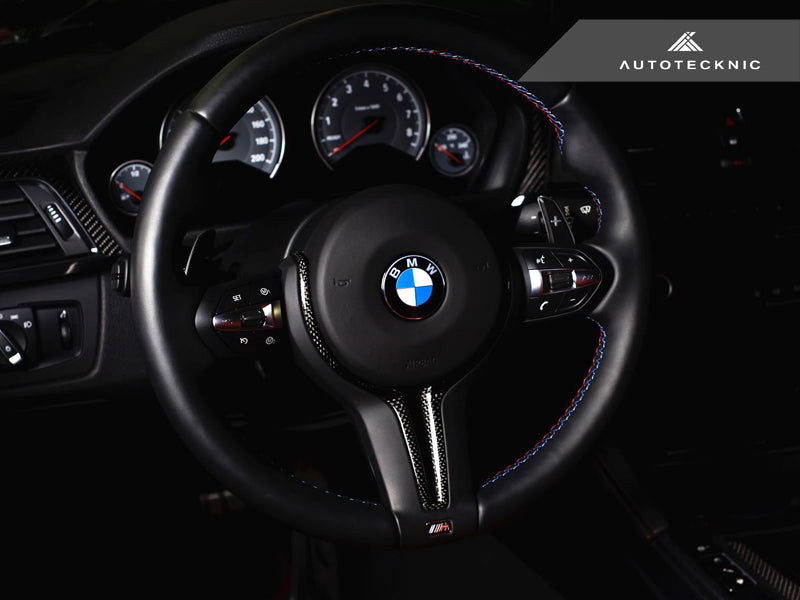 AutoTecknic Carbon Steering Wheel Trim - F87 M2 | F80 M3 | F82/ F83 M4 | F10 M5 LCI | F06/ F12/ F13 M6-Interior-Silicon Valley Bimmer