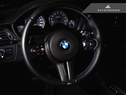 AutoTecknic Carbon Steering Wheel Trim - F87 M2 | F80 M3 | F82/ F83 M4 | F10 M5 LCI | F06/ F12/ F13 M6-Interior-Silicon Valley Bimmer
