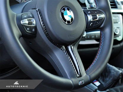 AutoTecknic Carbon Steering Wheel Trim - F87 M2 | F80 M3 | F82/ F83 M4 | F10 M5 LCI | F06/ F12/ F13 M6-Interior-Silicon Valley Bimmer