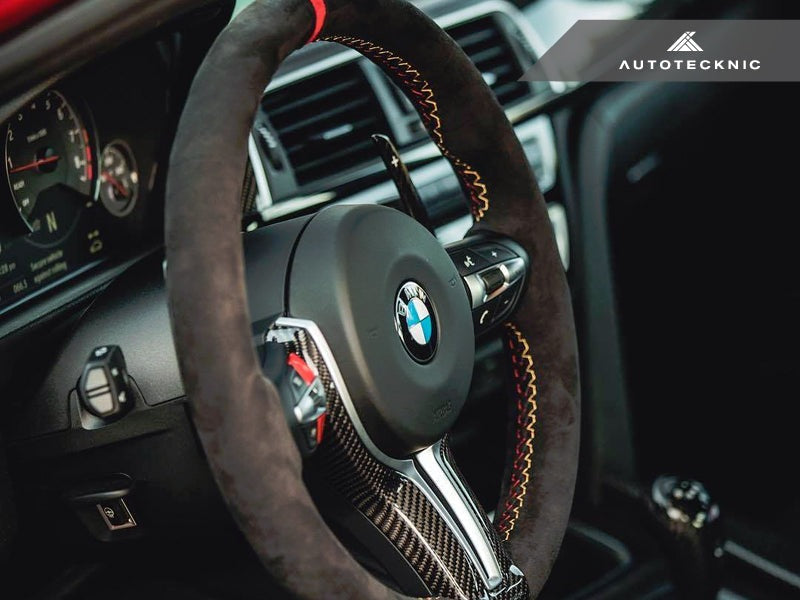 AutoTecknic Dry Carbon Battle Version Shift Paddles - F87 M2 | F80 M3 | F82/ F83 M4 | F10 M5 LCI | F06/ F12/ F13 M6 | F85 X5M | F86 X6M-Interior-Silicon Valley Bimmer