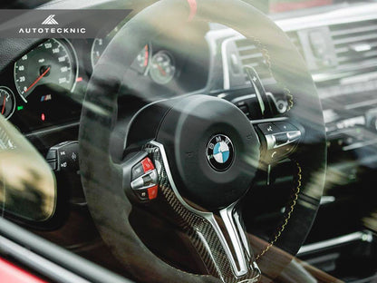 AutoTecknic Dry Carbon Battle Version Shift Paddles - F87 M2 | F80 M3 | F82/ F83 M4 | F10 M5 LCI | F06/ F12/ F13 M6 | F85 X5M | F86 X6M-Interior-Silicon Valley Bimmer