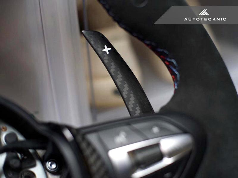 AutoTecknic Dry Carbon Battle Version Shift Paddles - F87 M2 | F80 M3 | F82/ F83 M4 | F10 M5 LCI | F06/ F12/ F13 M6 | F85 X5M | F86 X6M-Interior-Silicon Valley Bimmer