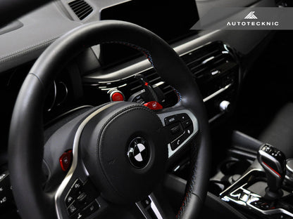 AutoTecknic Dry Carbon Battle Version Shift Paddles - F90 M5 | G30 5-Series | G32 6-Series GT-Interior-Silicon Valley Bimmer