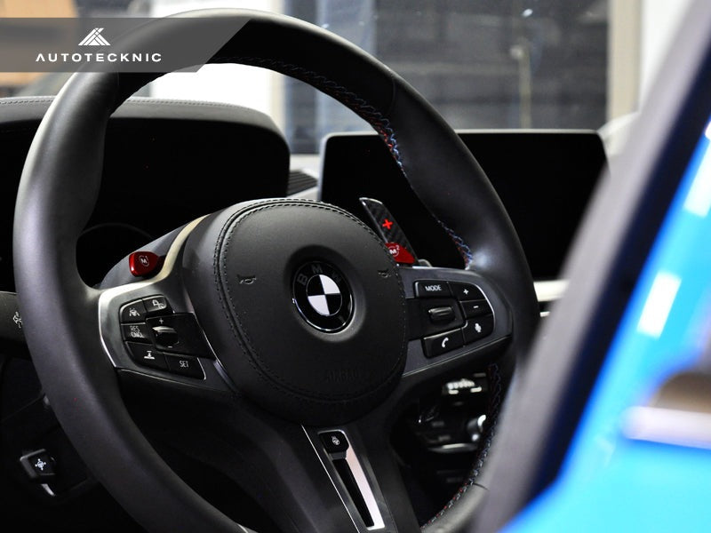 AutoTecknic Dry Carbon Battle Version Shift Paddles - F95 X5M | F96 X6M-Interior-Silicon Valley Bimmer