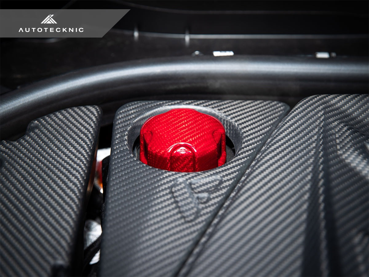 AutoTecknic Dry Carbon Charge Cooler Tank Cap Cover - F87 M2 Competition / M2 CS-Exterior-Silicon Valley Bimmer