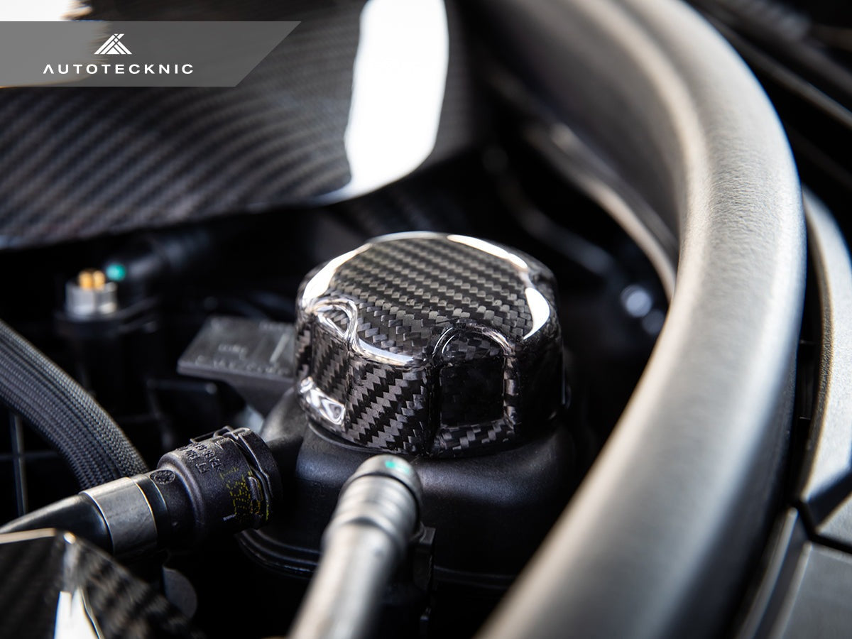 AutoTecknic Dry Carbon Charge Cooler Tank Cap Cover - F90 M5-Exterior-Silicon Valley Bimmer