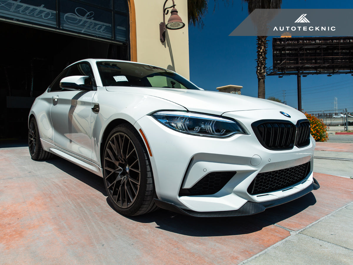 AutoTecknic Dry Carbon Competition Front Aero Lip - F87 M2 Competition-Exterior-Silicon Valley Bimmer