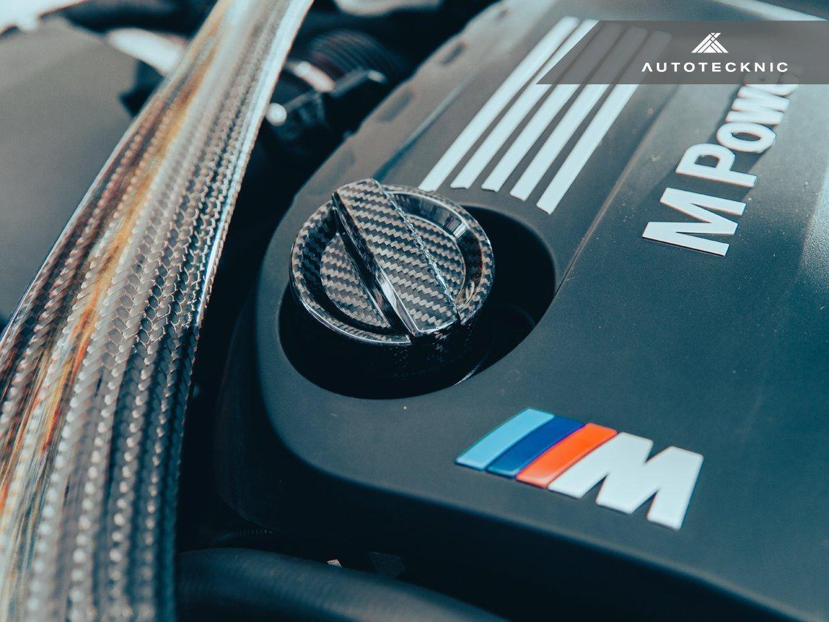 AutoTecknic Dry Carbon Competition Oil Cap Cover - BMW E83 X3-Fuel Cap Cover-Silicon Valley Bimmer