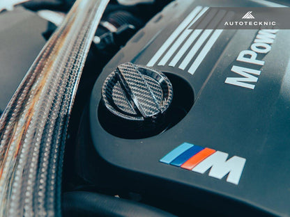 AutoTecknic Dry Carbon Competition Oil Cap Cover - BMW E83 X3-Fuel Cap Cover-Silicon Valley Bimmer