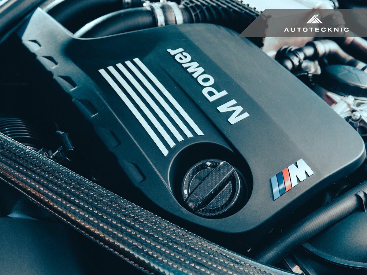 AutoTecknic Dry Carbon Competition Oil Cap Cover - BMW F45 2-Series Active Tourer-Fuel Cap Cover-Silicon Valley Bimmer
