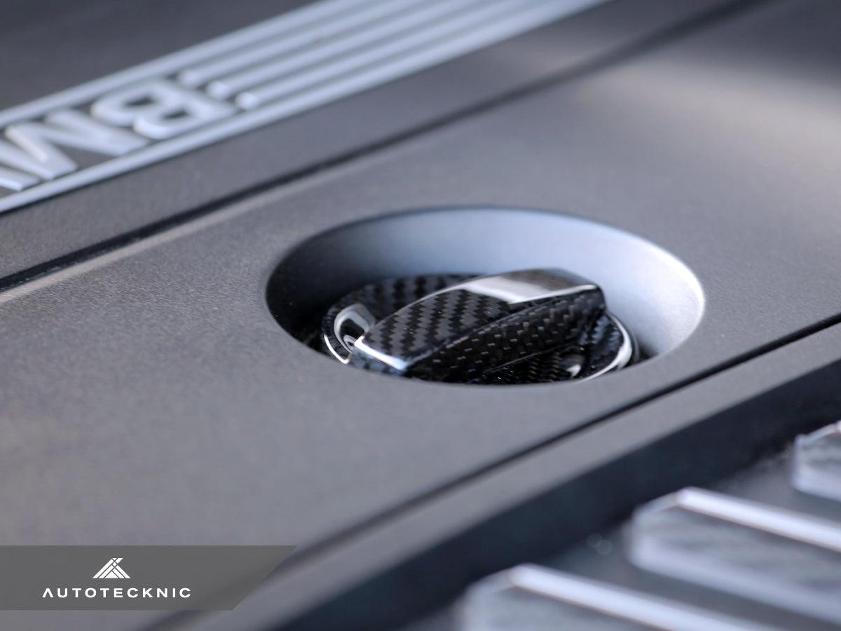AutoTecknic Dry Carbon Competition Oil Cap Cover - BMW F45 2-Series Active Tourer-Fuel Cap Cover-Silicon Valley Bimmer