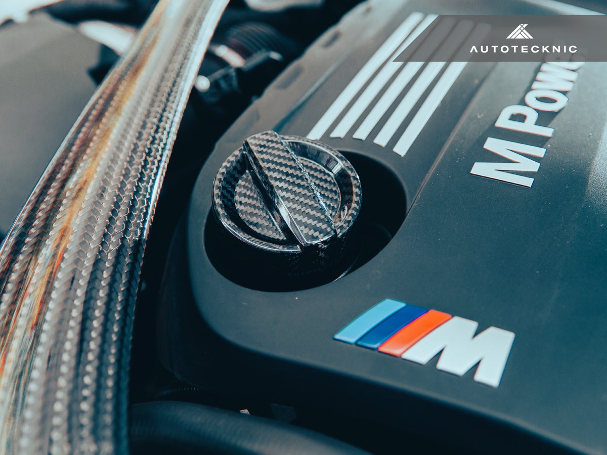 AutoTecknic Dry Carbon Competition Oil Cap Cover - E82 1M-Exterior-Silicon Valley Bimmer