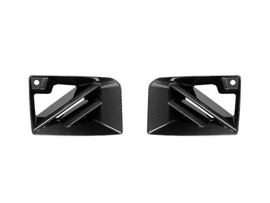 AutoTecknic Dry Carbon Corsa Front Bumper Lower Vent Set - G87 M2-Exterior-Silicon Valley Bimmer