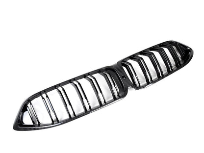 AutoTecknic Dry Carbon Dual-Slats Front Grille - G14/ G15/ G16 8-Series-Exterior-Silicon Valley Bimmer