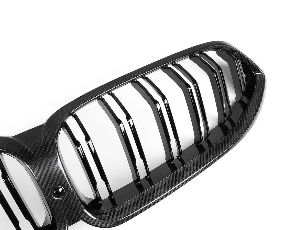 AutoTecknic Dry Carbon Dual-Slats Front Grille - G14/ G15/ G16 8-Series-Exterior-Silicon Valley Bimmer