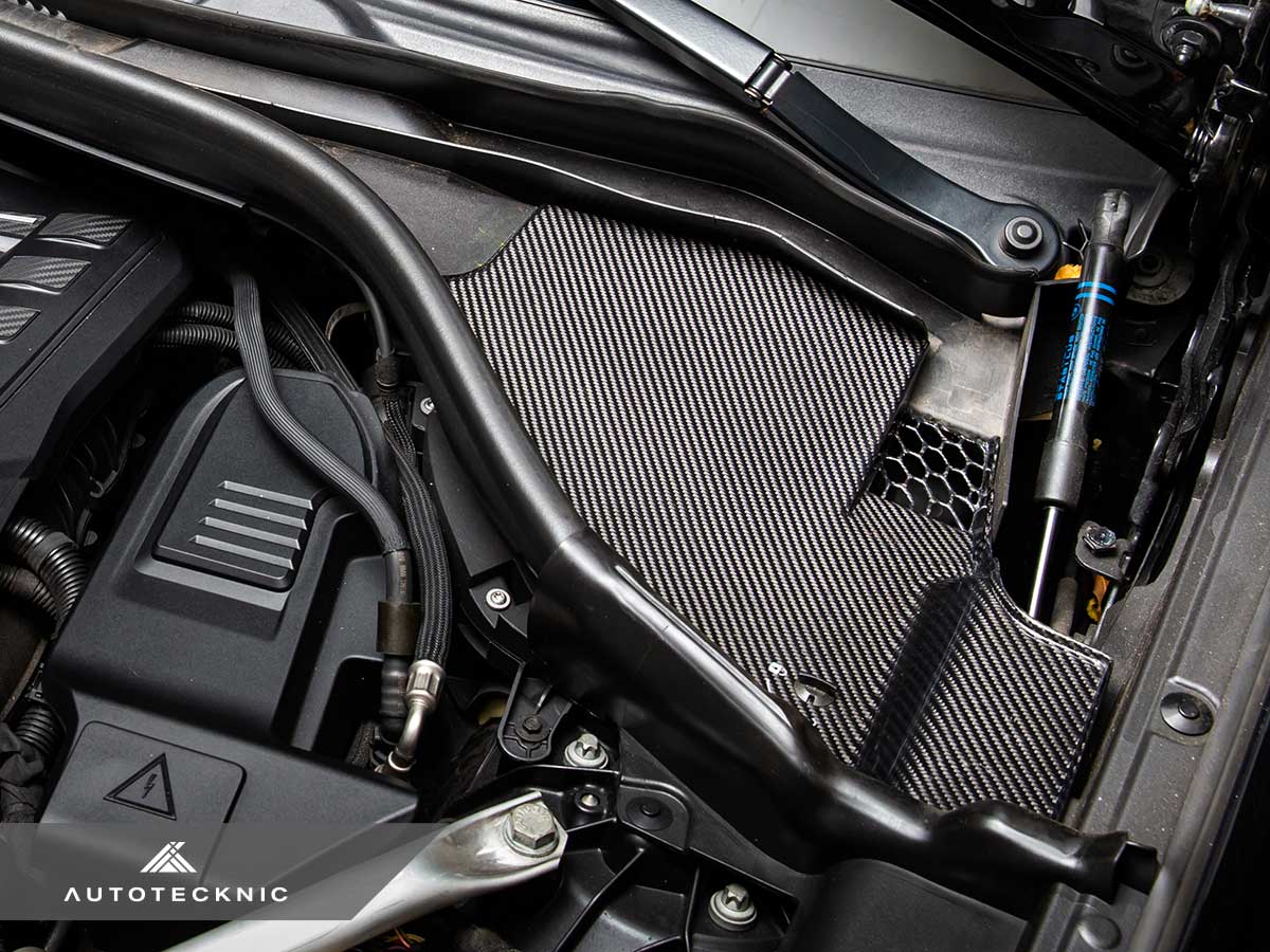 AutoTecknic Dry Carbon Engine Cowl Panel Trim Set - F97 X3M | F98 X4M-Exterior-Silicon Valley Bimmer