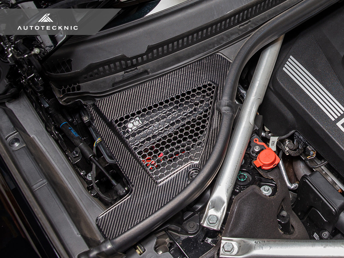AutoTecknic Dry Carbon Engine Cowl Panel Trim Set - G05 X5 | G06 X6 | G07 X7-Engine-Silicon Valley Bimmer