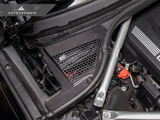 AutoTecknic Dry Carbon Engine Cowl Panel Trim Set - G05 X5 | G06 X6 | G07 X7-Engine-Silicon Valley Bimmer