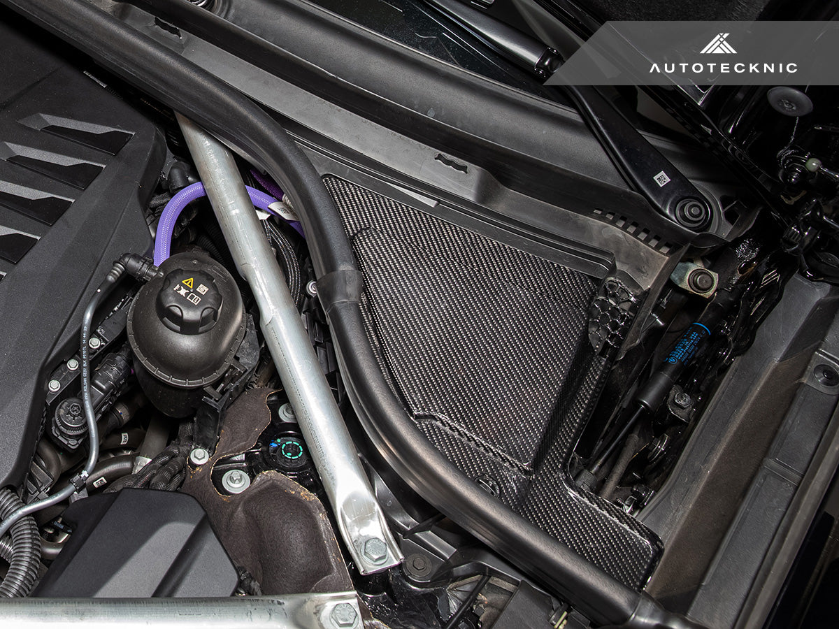 AutoTecknic Dry Carbon Engine Cowl Panel Trim Set - G05 X5 | G06 X6 | G07 X7-Engine-Silicon Valley Bimmer