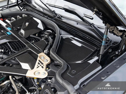 AutoTecknic Dry Carbon Engine Cowl Panel Trim Set G8X M2 M3 M4-Exterior-Silicon Valley Bimmer