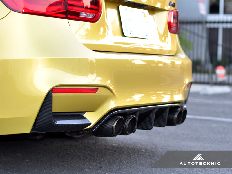 AutoTecknic Dry Carbon Extended-Fin Competition Rear Diffuser - F80 M3 | F82/ F83 M4-Exterior-Silicon Valley Bimmer