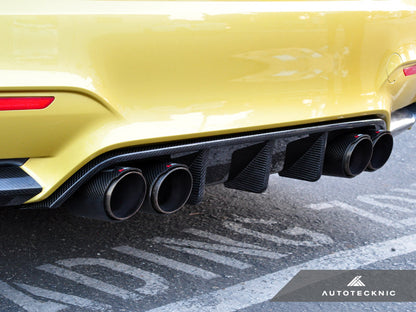 AutoTecknic Dry Carbon Extended-Fin Competition Rear Diffuser - F80 M3 | F82/ F83 M4-Exterior-Silicon Valley Bimmer