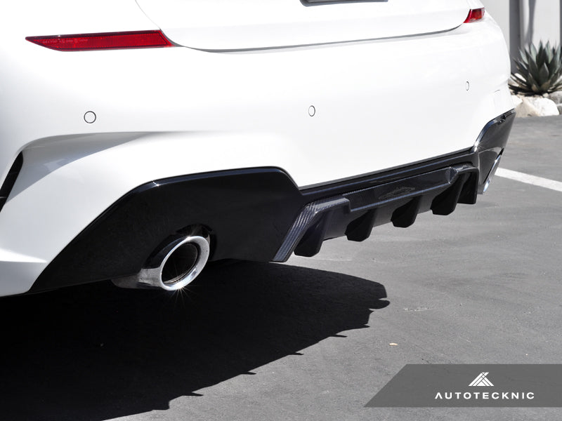 AutoTecknic Dry Carbon Extended-Fin Competition Rear Diffuser - G20 3-Series-Exterior-Silicon Valley Bimmer