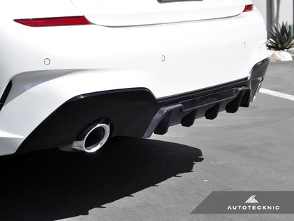 AutoTecknic Dry Carbon Extended-Fin Competition Rear Diffuser - G20 3-Series-Exterior-Silicon Valley Bimmer