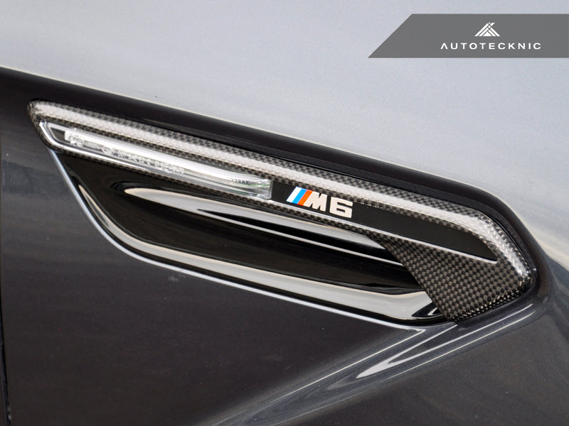 AutoTecknic Dry Carbon Fender Light Trim Set - F06 M6 Gran-Coupe | F12 M6 Cabrio | F13 M6 Coupe-Exterior-Silicon Valley Bimmer