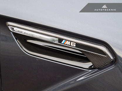 AutoTecknic Dry Carbon Fender Light Trim Set - F06 M6 Gran-Coupe | F12 M6 Cabrio | F13 M6 Coupe-Exterior-Silicon Valley Bimmer