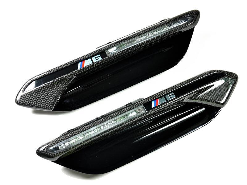 AutoTecknic Dry Carbon Fender Light Trim Set - F06 M6 Gran-Coupe | F12 M6 Cabrio | F13 M6 Coupe-Exterior-Silicon Valley Bimmer