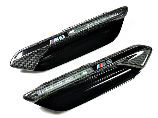 AutoTecknic Dry Carbon Fender Light Trim Set - F06 M6 Gran-Coupe | F12 M6 Cabrio | F13 M6 Coupe-Exterior-Silicon Valley Bimmer