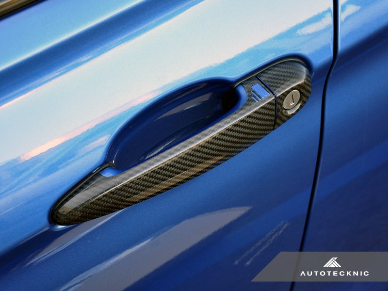 AutoTecknic Dry Carbon Fiber Door Handle Trims - F80 M3 | F82/ F83 M4-Exterior-Silicon Valley Bimmer