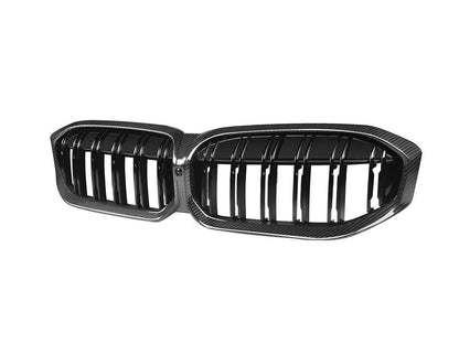 AutoTecknic Dry Carbon Fiber Dual-Slat Front Grille - G20 3-Series LCI-Exterior-Silicon Valley Bimmer
