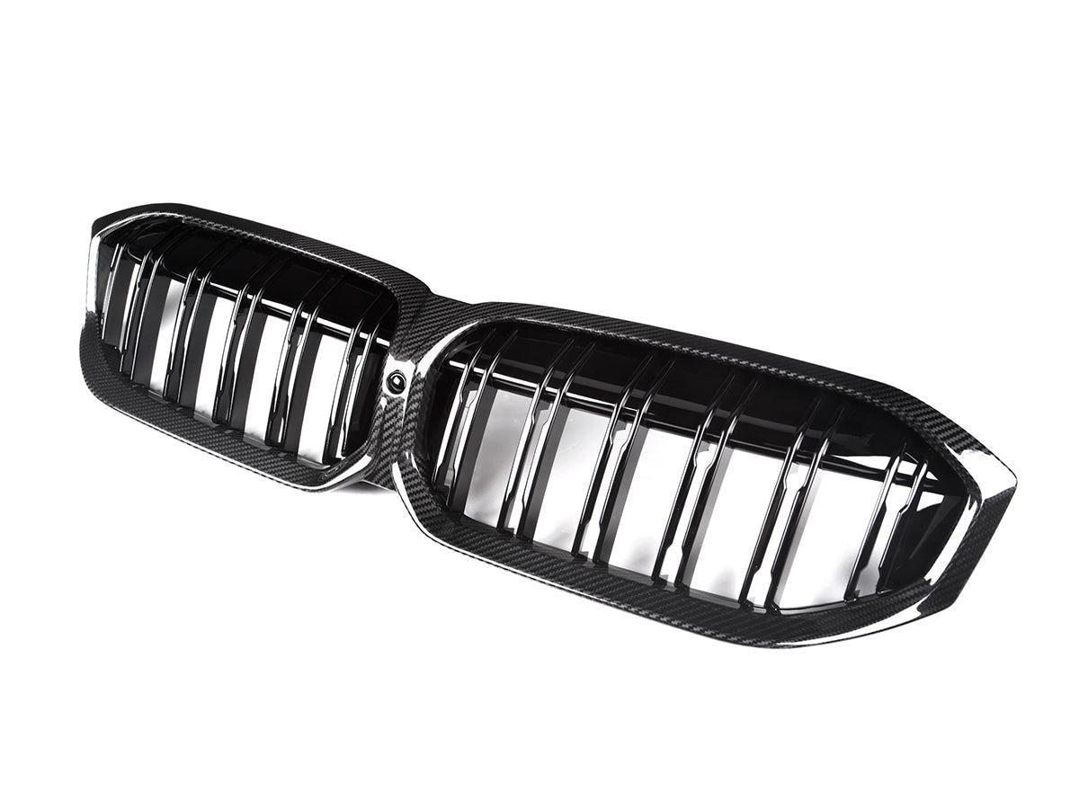 AutoTecknic Dry Carbon Fiber Dual-Slat Front Grille - G20 3-Series LCI-Exterior-Silicon Valley Bimmer