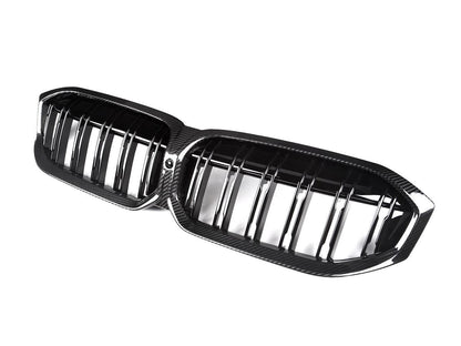 AutoTecknic Dry Carbon Fiber Dual-Slat Front Grille - G20 3-Series LCI-Exterior-Silicon Valley Bimmer