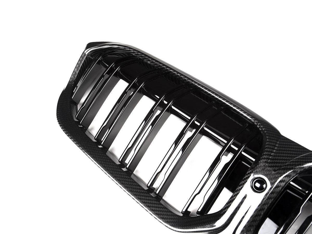 AutoTecknic Dry Carbon Fiber Dual-Slat Front Grille - G20 3-Series LCI-Exterior-Silicon Valley Bimmer