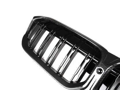 AutoTecknic Dry Carbon Fiber Dual-Slat Front Grille - G20 3-Series LCI-Exterior-Silicon Valley Bimmer