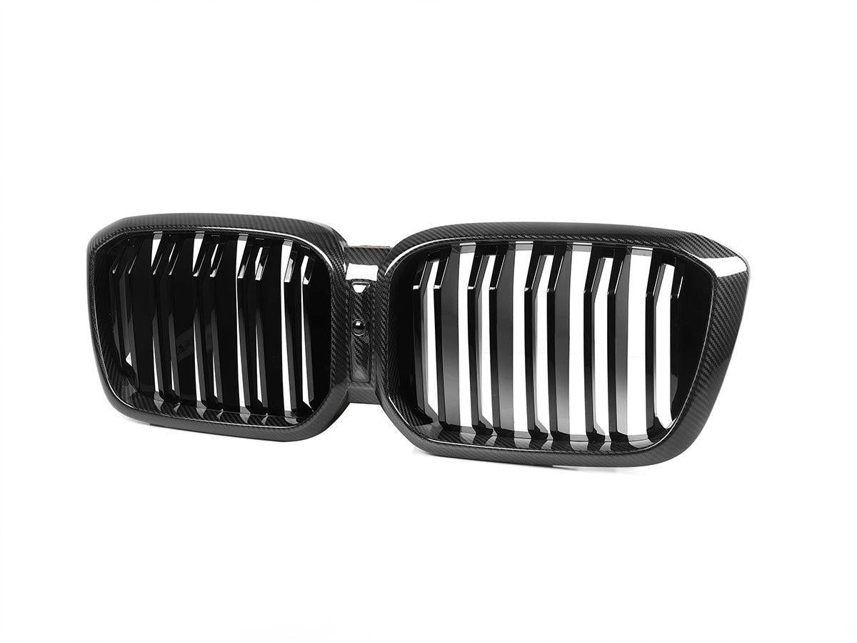 AutoTecknic Dry Carbon Fiber Dual-Slats Front Grille Set - F97 X3M LCI | F98 X4M LCI-Exterior-Silicon Valley Bimmer