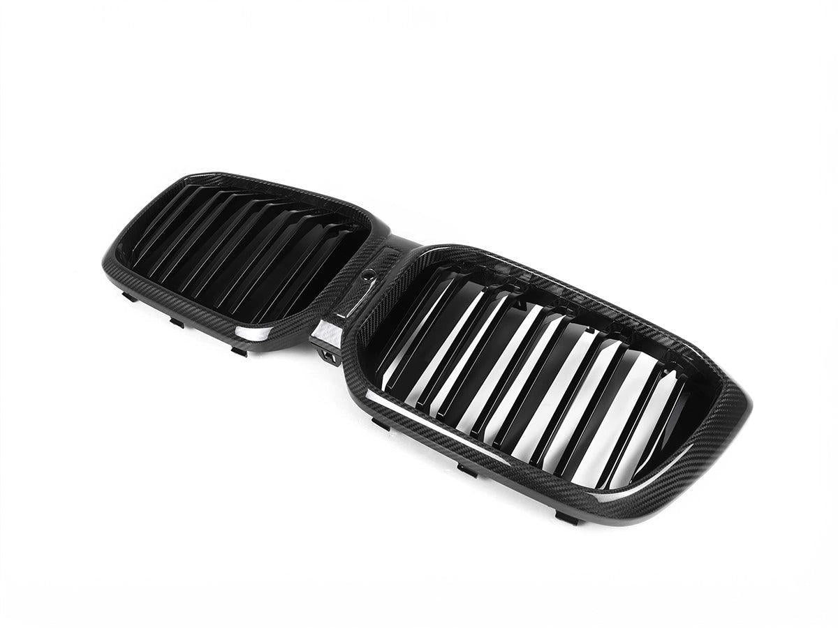 AutoTecknic Dry Carbon Fiber Dual-Slats Front Grille Set - F97 X3M LCI | F98 X4M LCI-Exterior-Silicon Valley Bimmer