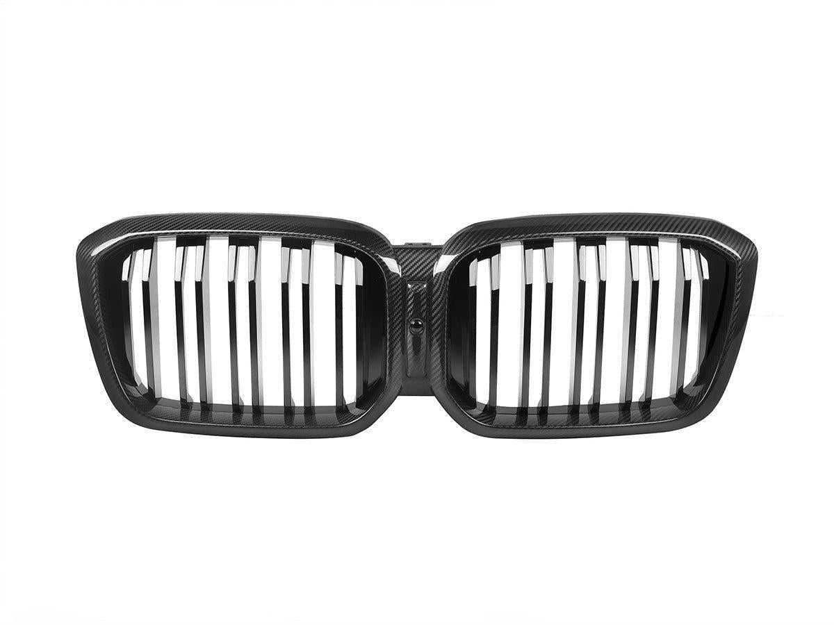 AutoTecknic Dry Carbon Fiber Dual-Slats Front Grille Set - F97 X3M LCI | F98 X4M LCI-Exterior-Silicon Valley Bimmer